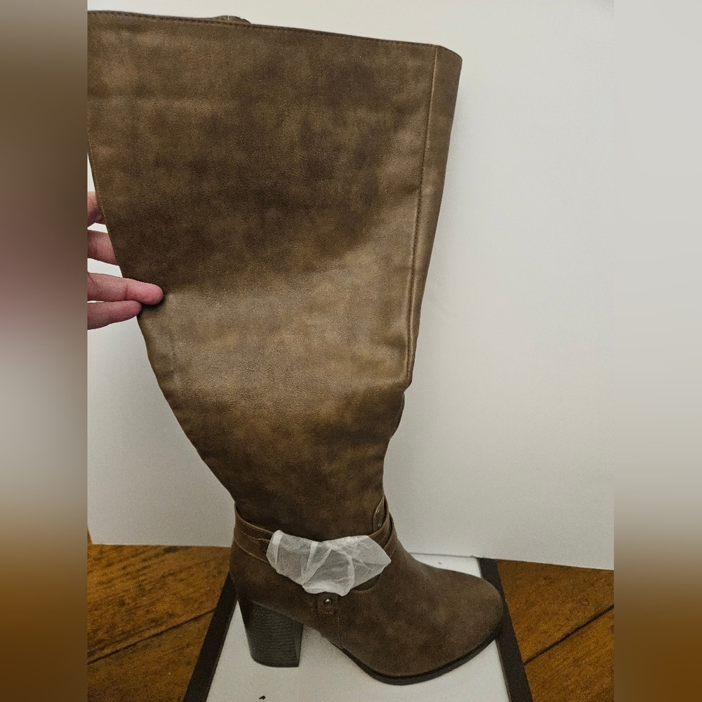 JustFab Brown Heeled Boots
